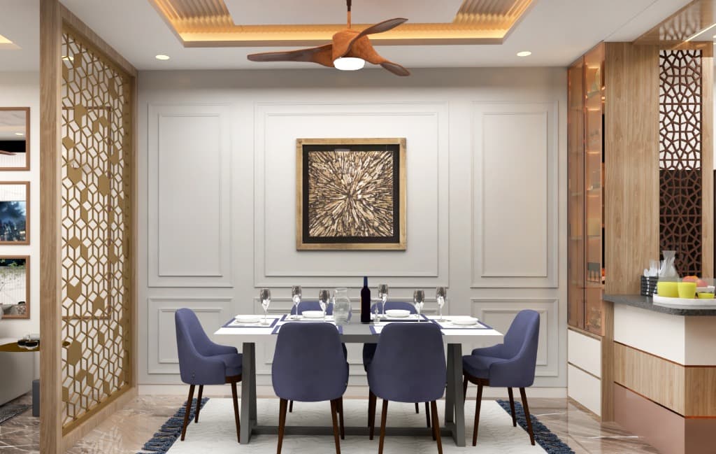 Gold Accent Dining